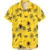 image:imageKYKU Mens Hawaiian Shirt Short Sleeve Button Down Casual Tropical Summer Beach Vacation Shirts with PocketYellow Men Hawaiian Button Down Shirts