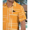 image:imageKYKU Mens Hawaiian Shirt Short Sleeve Button Down Casual Tropical Summer Beach Vacation Shirts with PocketYellow Mens Casual Shirts