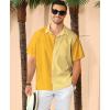 image:imageKYKU Mens Hawaiian Shirt Short Sleeve Button Down Casual Tropical Summer Beach Vacation Shirts with PocketYellow Summer Shirt for Men
