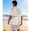 image:imageKYKU Mens Hawaiian Shirt Short Sleeve Tropical Button Down Casual Summer Beach Vacation ShirtsAbstract Lines Light Beige Hawaiian Shirt for Men