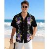 image:imageKYKU Mens Hawaiian Shirt Short Sleeve Tropical Button Down Casual Summer Beach Vacation ShirtsBlack Beach Shirts for Men
