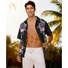 image:imageKYKU Mens Hawaiian Shirt Short Sleeve Tropical Button Down Casual Summer Beach Vacation ShirtsBlack Beach Shirts for Men