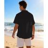 image:imageKYKU Mens Hawaiian Shirt Short Sleeve Tropical Button Down Casual Summer Beach Vacation ShirtsBlack Beach Shirts for Men