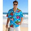 image:imageKYKU Mens Hawaiian Shirt Short Sleeve Tropical Button Down Casual Summer Beach Vacation ShirtsBlue Hawaiian Shirt for Men
