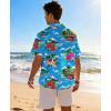 image:imageKYKU Mens Hawaiian Shirt Short Sleeve Tropical Button Down Casual Summer Beach Vacation ShirtsBlue Hawaiian Shirt for Men