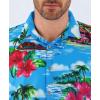 image:imageKYKU Mens Hawaiian Shirt Short Sleeve Tropical Button Down Casual Summer Beach Vacation ShirtsBlue Hawaiian Shirt for Men