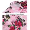 image:imageKYKU Mens Hawaiian Shirt Short Sleeve Tropical Button Down Casual Summer Beach Vacation ShirtsCar Pink Hawaiian Shirt for Men