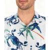 image:imageKYKU Mens Hawaiian Shirt Short Sleeve Tropical Button Down Casual Summer Beach Vacation ShirtsCrab White Hawaiian Shirt for Men