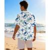 image:imageKYKU Mens Hawaiian Shirt Short Sleeve Tropical Button Down Casual Summer Beach Vacation ShirtsCrab White Hawaiian Shirt for Men