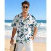 image:imageKYKU Mens Hawaiian Shirt Short Sleeve Tropical Button Down Casual Summer Beach Vacation ShirtsCrab White Hawaiian Shirt for Men