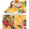 image:imageKYKU Mens Hawaiian Shirt Short Sleeve Tropical Button Down Casual Summer Beach Vacation ShirtsFloral Yellow Hawaiian Shirt for Men