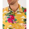 image:imageKYKU Mens Hawaiian Shirt Short Sleeve Tropical Button Down Casual Summer Beach Vacation ShirtsFloral Yellow Hawaiian Shirt for Men