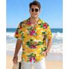 image:imageKYKU Mens Hawaiian Shirt Short Sleeve Tropical Button Down Casual Summer Beach Vacation ShirtsFloral Yellow Hawaiian Shirt for Men