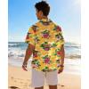 image:imageKYKU Mens Hawaiian Shirt Short Sleeve Tropical Button Down Casual Summer Beach Vacation ShirtsFloral Yellow Hawaiian Shirt for Men