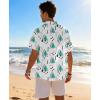 image:imageKYKU Mens Hawaiian Shirt Short Sleeve Tropical Button Down Casual Summer Beach Vacation ShirtsGeometric White Hawaiian Shirt for Men