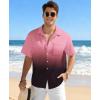 image:imageKYKU Mens Hawaiian Shirt Short Sleeve Tropical Button Down Casual Summer Beach Vacation ShirtsGradient Black Beach Shirts for Men
