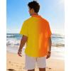 image:imageKYKU Mens Hawaiian Shirt Short Sleeve Tropical Button Down Casual Summer Beach Vacation ShirtsGradient Orange Yellow Hawaiian Shirt for Men