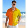 image:imageKYKU Mens Hawaiian Shirt Short Sleeve Tropical Button Down Casual Summer Beach Vacation ShirtsGradient Orange Yellow Hawaiian Shirt for Men