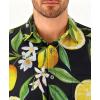 image:imageKYKU Mens Hawaiian Shirt Short Sleeve Tropical Button Down Casual Summer Beach Vacation ShirtsLemon Black Hawaiian Shirt for Men