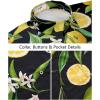 image:imageKYKU Mens Hawaiian Shirt Short Sleeve Tropical Button Down Casual Summer Beach Vacation ShirtsLemon Black Hawaiian Shirt for Men