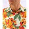image:imageKYKU Mens Hawaiian Shirt Short Sleeve Tropical Button Down Casual Summer Beach Vacation ShirtsOrange Floral Hawaiian Shirt for Men