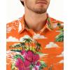 image:imageKYKU Mens Hawaiian Shirt Short Sleeve Tropical Button Down Casual Summer Beach Vacation ShirtsOrange Hawaiian Shirt for Men