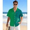 image:imageKYKU Mens Hawaiian Shirt Short Sleeve Tropical Button Down Casual Summer Beach Vacation ShirtsPalm Tree Gradient Green Hawaiian Shirt for Men