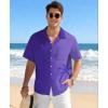 image:imageKYKU Mens Hawaiian Shirt Short Sleeve Tropical Button Down Casual Summer Beach Vacation ShirtsPalm Tree Gradient Purple Hawaiian Shirt for Men
