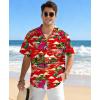 image:imageKYKU Mens Hawaiian Shirt Short Sleeve Tropical Button Down Casual Summer Beach Vacation ShirtsPalm Tree Red Hawaiian Shirt for Men