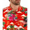 image:imageKYKU Mens Hawaiian Shirt Short Sleeve Tropical Button Down Casual Summer Beach Vacation ShirtsPalm Tree Red Hawaiian Shirt for Men