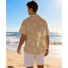 image:imageKYKU Mens Hawaiian Shirt Short Sleeve Tropical Button Down Casual Summer Beach Vacation ShirtsTan Hawaiian Shirt for Men