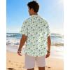 image:imageKYKU Mens Hawaiian Shirt Short Sleeve Tropical Button Down Casual Summer Beach Vacation ShirtsWhite Green Leaf Hawaiian Shirt for Men
