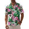 Green Hawaiian Men Button Down Shirt