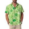 Green Hawaiian Men Casual Button Down Shirt