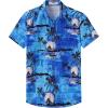 Guitar Blue Men Hawaiian Button Shirt