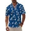 Islands Blue Hawaiian Men Button Down Shirt