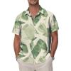 Light Beige Print Hawaiian Shirt for Men