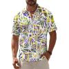 Multicolor Hawaiian Men Button Down Shirt