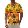 Orange Hawaiian Shirt for Men