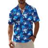 Tree Blue Hawaiian Men Button Down Shirt