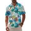 White Leaf Hawaiian Shirt for Men