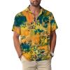 Yellow Hawaiian Men Button Down Shirt