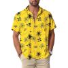 Yellow Men Hawaiian Button Down Shirts