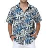 Blue Daisy Hawaiian Shirt for Men