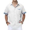 Contrast White Beach Shirts for Men