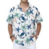 Crab White Hawaiian Shirt for Men