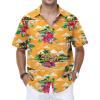 Floral Yellow Hawaiian Shirt for Men