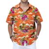 Orange Hawaiian Shirt for Men