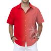 Palm Tree Gradient Red Hawaiian Shirt for Men