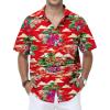 Palm Tree Red Hawaiian Shirt for Men